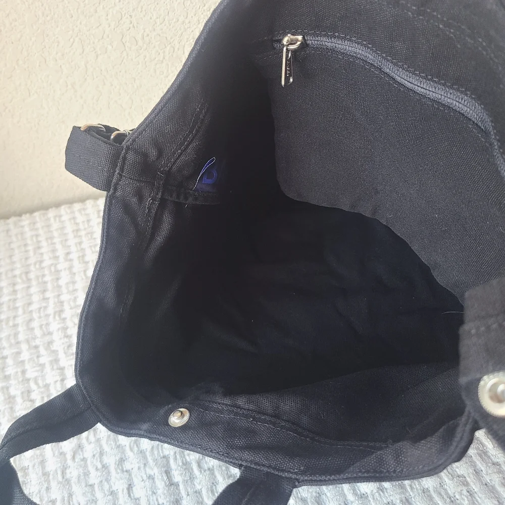 Baggu Black 100% Cotton Shoulder Bag - Picture 3 of 6